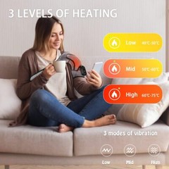 Electric Heated Shoulder Massager With Vibration Massage Brace Joint Pain Relief