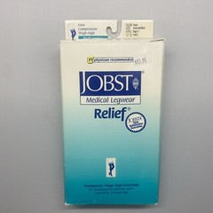 NEW JOBST RELIEF THIGH CT SMALL W/SILICONE BEAD BAND BLACK 20-30mmHg STOCKING