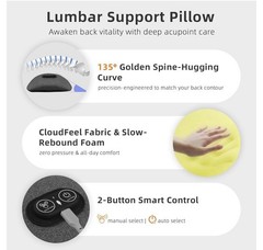 3-in-1 Back Massager with Heat & Vibration- Smooth Spine Triple Fusion Lumbar