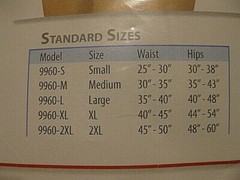 NY Ortho Ultra-Lite Hip Protector, Latex-Free, Size XL, Model 9960-XL