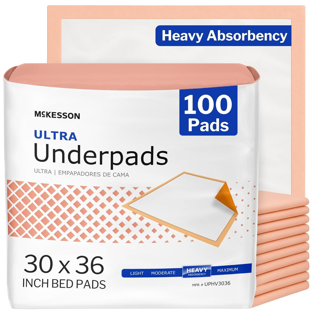 Heavy Absorbency Disposable Bed Pads 30″ x 36″ – 100 Count Incontinence Chux