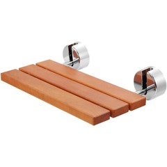 VEVOR Folding Teak Shower Seat 20.1“ x 13.2“ Wall Mounted Shower Bench 440 lbs