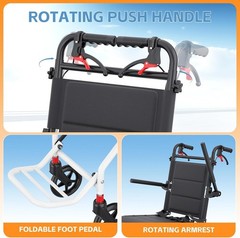 Lightweight Wheelchair with Adjustable Push Handle | Perfect for Easy Transport