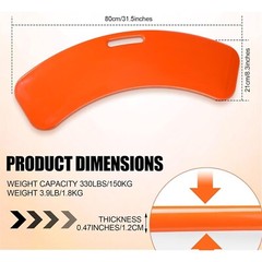 Beeveer Slide Board with Handles – Patient Transfer Assist Device 330 lb, Orange