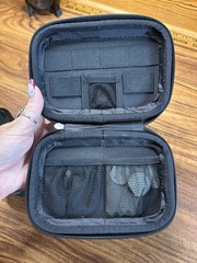 4 Cochlear Hearing Aid Accessory Storage Case Black Zippered Hardcase