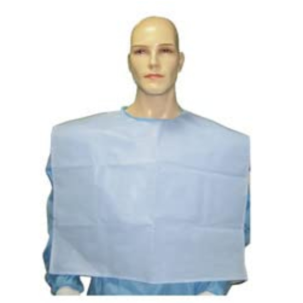 Disposable Waterproof Apron Bib Tie Type Absorbent Sheet White Blue Pack Options