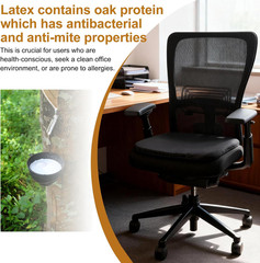 Natural Latex Seat Cushion for Haworth Zody Chair Ergonomic Black