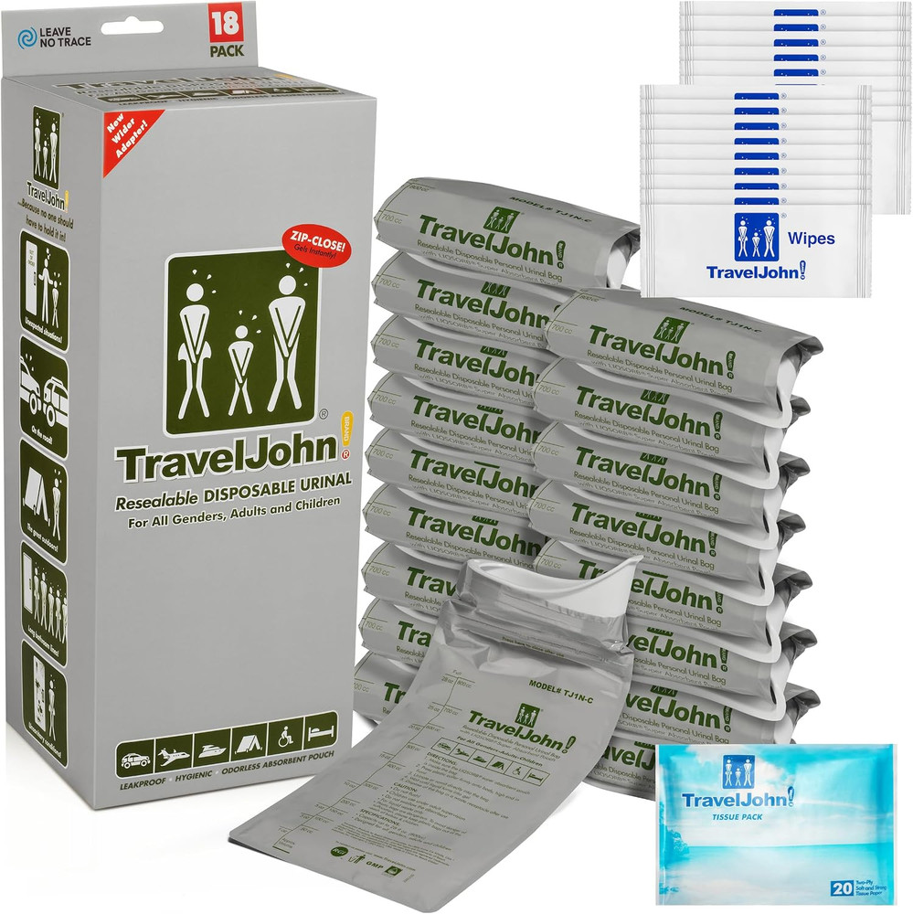 Resealable Disposable Urinal Bags – Road Trip Essentials for Men