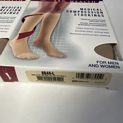 3 Pairs Truform Extra Firm 30-40 Compression BelowKnee Beige Stocking Large Lot