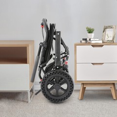 Medical Super Light Foldable Wheeled Transport Chair with Carry Bag 100KG