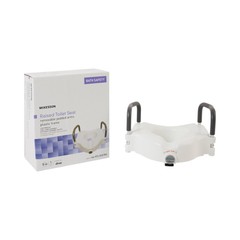 McKesson White Plastic Raised Toilet Seat 5″ Height up to 300 lbs
