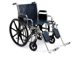 Medline Excel Extra-Wide Wheelchair, 22″ Seat, Removable Desk-Length Arms