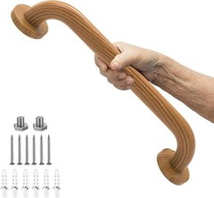 Munzong Stainless Steel Material Wood Grain Color 16 In Shower Bathroom Balance