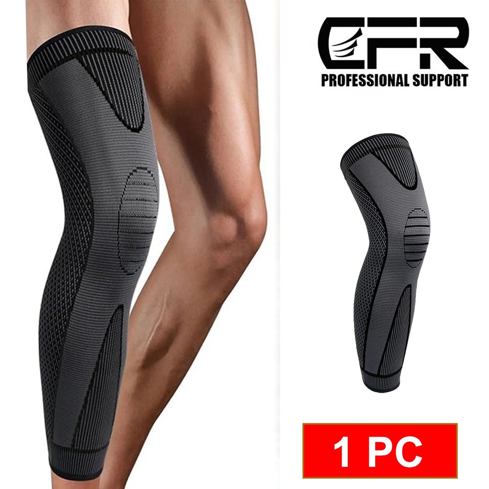 Full Leg Knee Brace Compression Sleeve Sport Support Stabilizers Injury Recovery