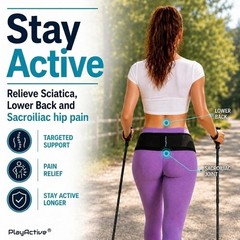 Sacroiliac Joint Belt for Hip & Back Pain – Regular/Black