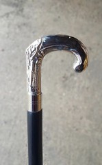 Handmade Eva adm Chrome Wood Walking Cane Stick Designer Brass Handle 37“ style