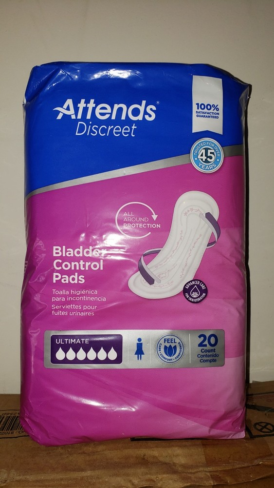 Attends Discreet Bladder Control Pads Ultimate, ADPULT – Pack of 20 X 4