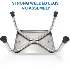 Vaunn Medical Foot Step Stool 1 Count (Pack of 1), Chrome Without Handle
