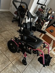 Quickie IRIS Zippie 14”x15” Recline Tilt In Space Wheelchair With Headrest+