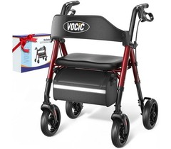 Walkers for Seniors, Z21 Rollator Walker with Seat Supports 350lb, 8″ Big Wheels
