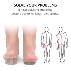 Dr.Foot Adjustable 5-Layer Height Increase 1 Count (Pack of 1), Transparent