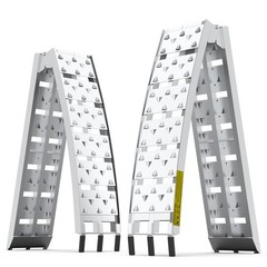2PCS 7.5FT Heavy Duty Aluminum Loading Ramp for Pickup Truck Bed 1500LB Capacity