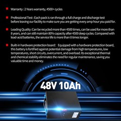 48V 10Ah/15Ah Lithium Battery for EPT40H EPT33H Electric Pallet Jack/ Wheelchair