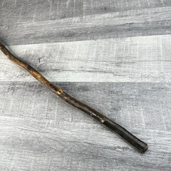 Natural Hardwood Walking Stick Cane Rustic Handcrafted Hiking Staff 33 Inch Bark
