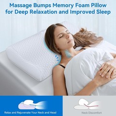 Cervical Neck Pillow – Adjustable Cooling Memory Foam for Pain Relief