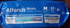 Attends Briefs, Maximum Absorbency Size M (32″-44″) 24 Count + 2 open packages