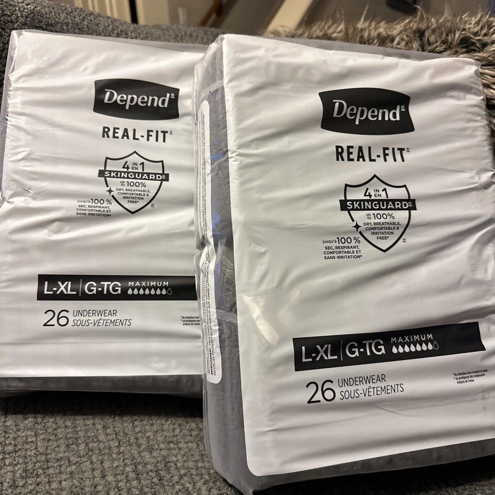 Depend Real Fit Large/Extra Large Incontinence Brief 52 Count Free Delivery