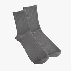 Compression Tube Socks Large Black Ribbed Hosiery Sports Nylon Footwear Women