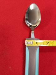 BunMo Adaptive 4pc Dinner Set Medium Weight Stainless Steel Blue Gray