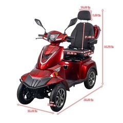4-Wheel Electric Mobility Scooter for Adults & Seniors 15.5mph 25-37 Miles Range