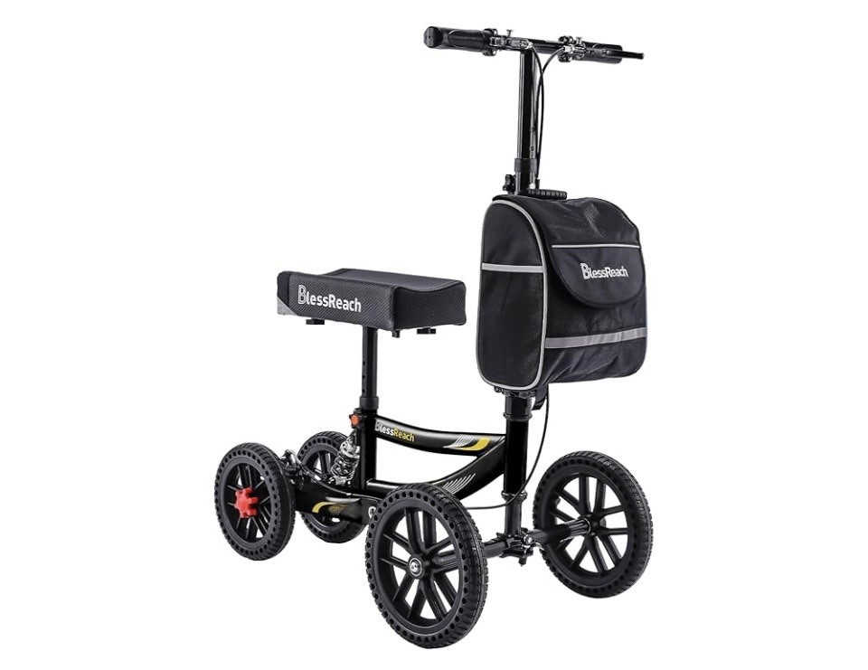 NEW BlessReach Knee Walker/Scooter for Ankle Foot Injury/Surgery Black Foldable