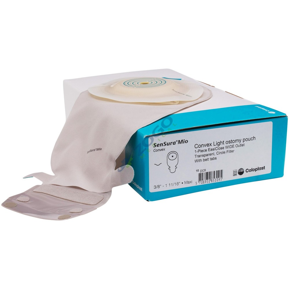 Coloplast 16739 SenSura Mio Convex Light MAXI Drainable Pouch Cut to Fit 10/BX