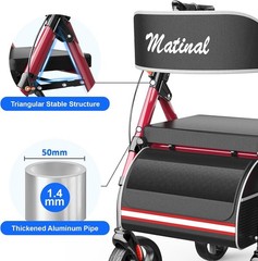Walkers for Seniors with seat, Rollator Walker with Seat, Walkers for Seniors…