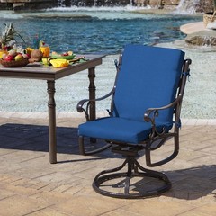 Arden Outdoor Dining Chair Cushion, 20 in x 20″L x 20″W, Cobalt Blue Texture