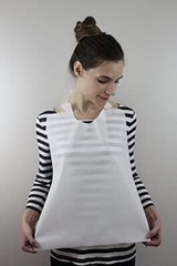 100 Pack Disposable Plastic Adult Bibs