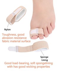 Fabric Gel Tube Sleeves Cover for Hammer Toe Fingers Protectors Separators US