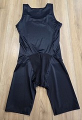 Underworks Compression Body Suit W/Rear Zipper Mens Sz Large, Black