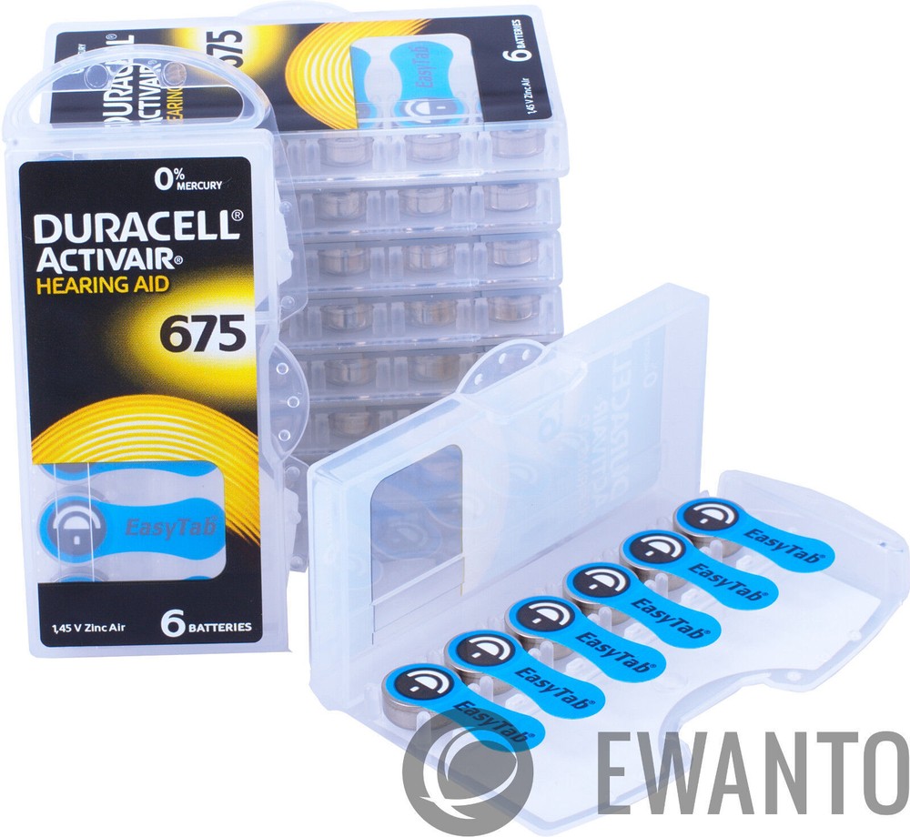 300 x Duracell Activair hearing aid batteries size 675 Hearing AID 6055 50…