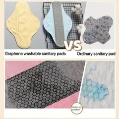3/6 Pcs Washable Incontinence Pads Leak Proof Waterproof Graphene Elderly Care