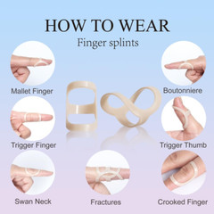 Oval Finger Splint 8 Pcs Finger Splints for Arthritis Mallet Finger Trigger F