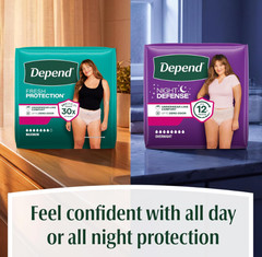 Depend Fresh Protection Extra-Large Adult Diapers, 15 Count, Stylish Blush Color