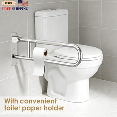 Toilet Grab Bar Support Rail 29.5 Inch, Anti-Slip Knurled Handicap Bathroom Safe