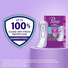Poise Ultra Thin Incontinence Pads Bladder Leaks Postpartum Modera 4 Drop