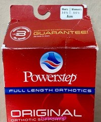 Powerstep ORIGINAL Full Length Orthotic Insoles – U.S. M 3-3 1/2 & W 5 – 5 1/2