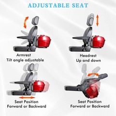 800W All Terrain Electric Mobility Scooters for Seniors 500lbs 60V/20A 31 miles