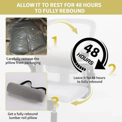 Lumbar Roll Pillow – Support Foam Cushion for Lower Back Pain, Office & Car